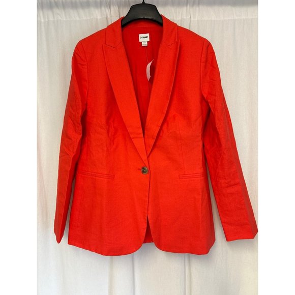 J Crew Jackets & Blazers - J Crew Factory Item AL222 Linen-cotton blend Holland blazer, Size 10